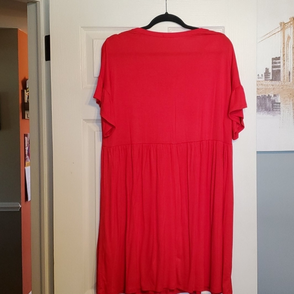 Red casual dress - Picture 4 of 4